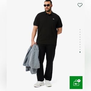 Lacoste men’s L.12.12 classic fit short sleeve pique polo black shirt FR 4 US M
